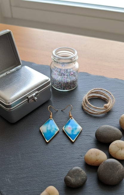 Blue Marble Diamond Drops