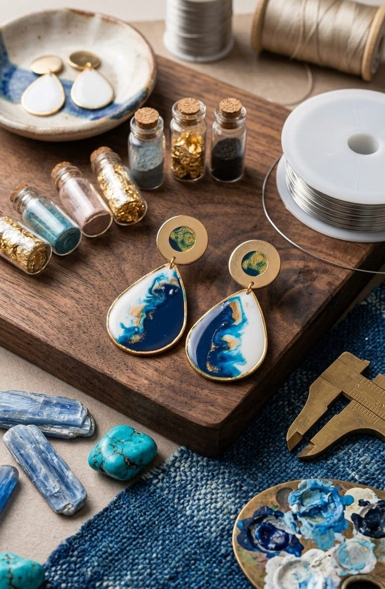 Coastal Marble Earrings