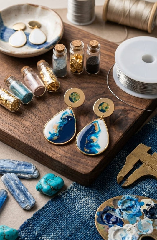 Coastal Marble Earrings