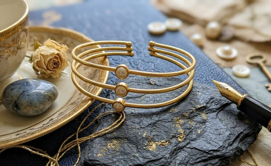 Linear Pearl Bangle