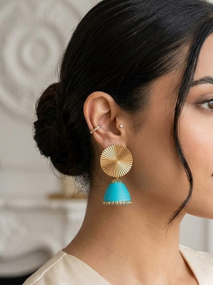Wheel Stud quilling Jhumkas