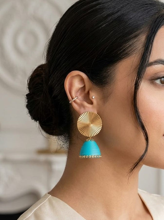 Wheel Stud quilling Jhumkas