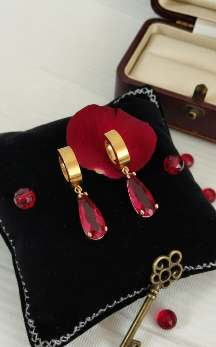 Ruby Orbit Hoops