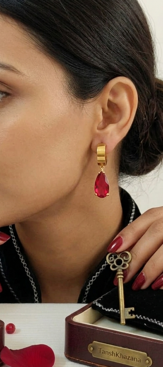 Ruby Orbit Hoops