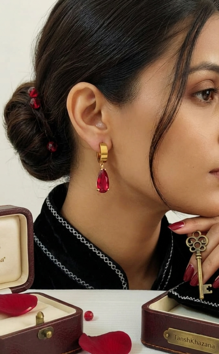 Ruby Orbit Hoops
