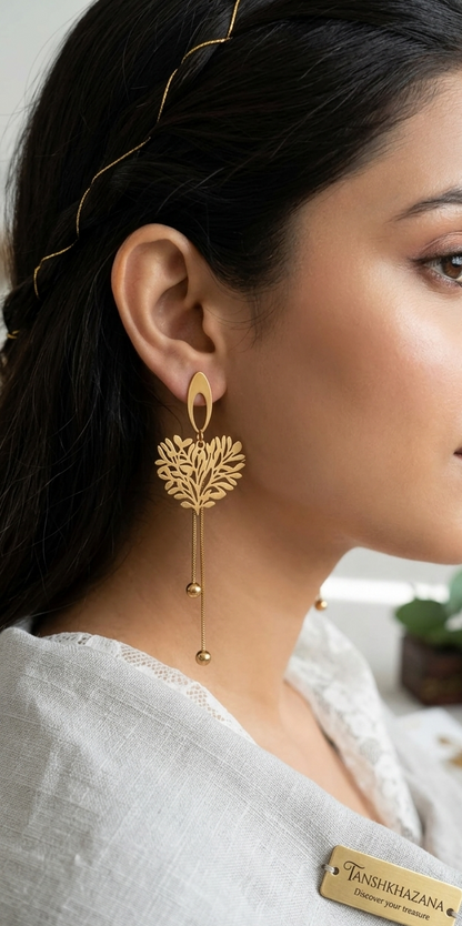 The Lyric Leaf Danglers