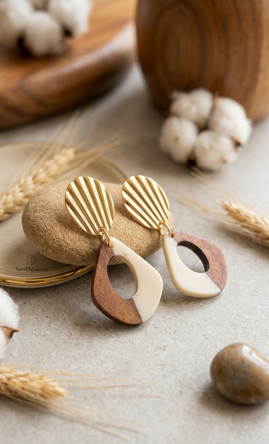 Tidal Wood Earrings