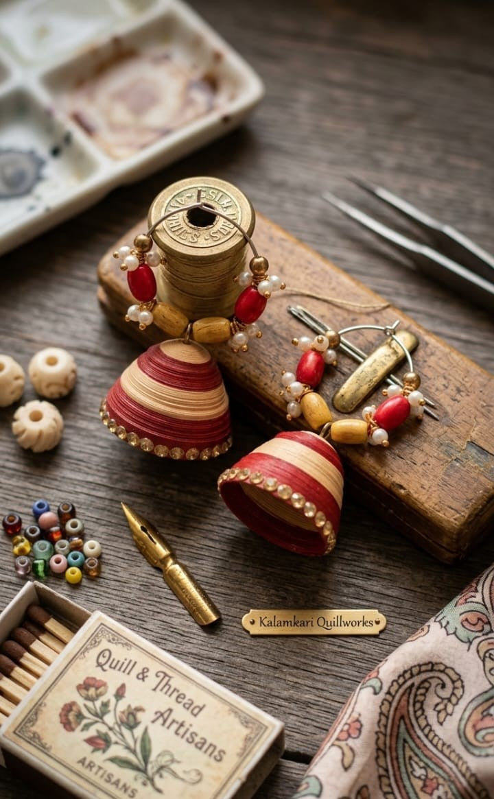 Maroon Hoop Jhumka