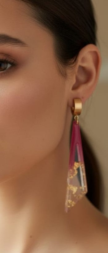Rose ombre hoops