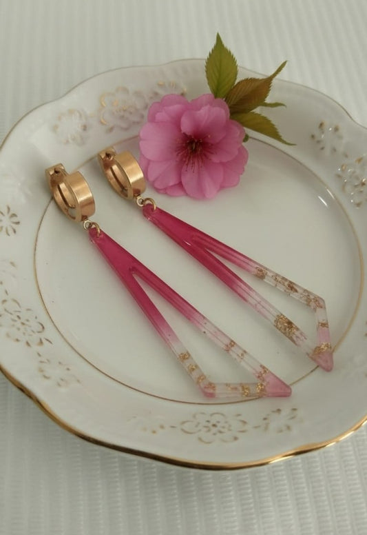 Rose ombre hoops